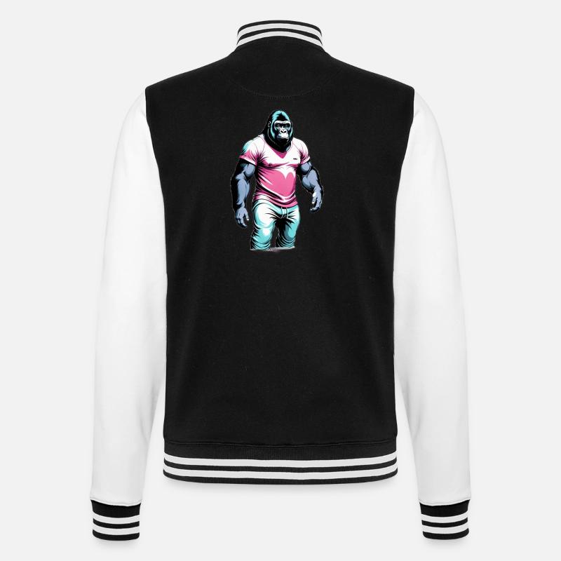 Cool Gorilla - College Sweat Jacket - black/white