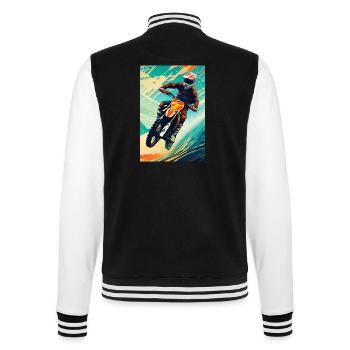 Motocross I - College Sweat Jacket - black/white - Back - Marisol (170cm)