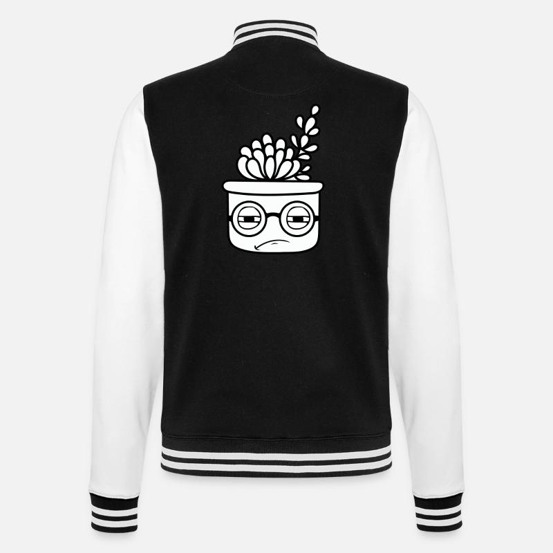 Cool Cactus with Glasses - College Sweat Jacket - black/white