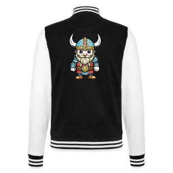 Kleiner Wikinger - College-Sweatjacke - Schwarz/Weiß - Hinten - Marisol (170cm)