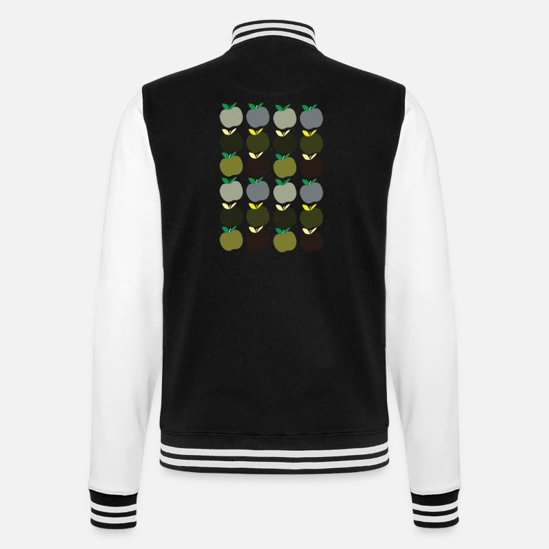 apfelmuster 2 - College-Sweatjacke - Schwarz/Weiß