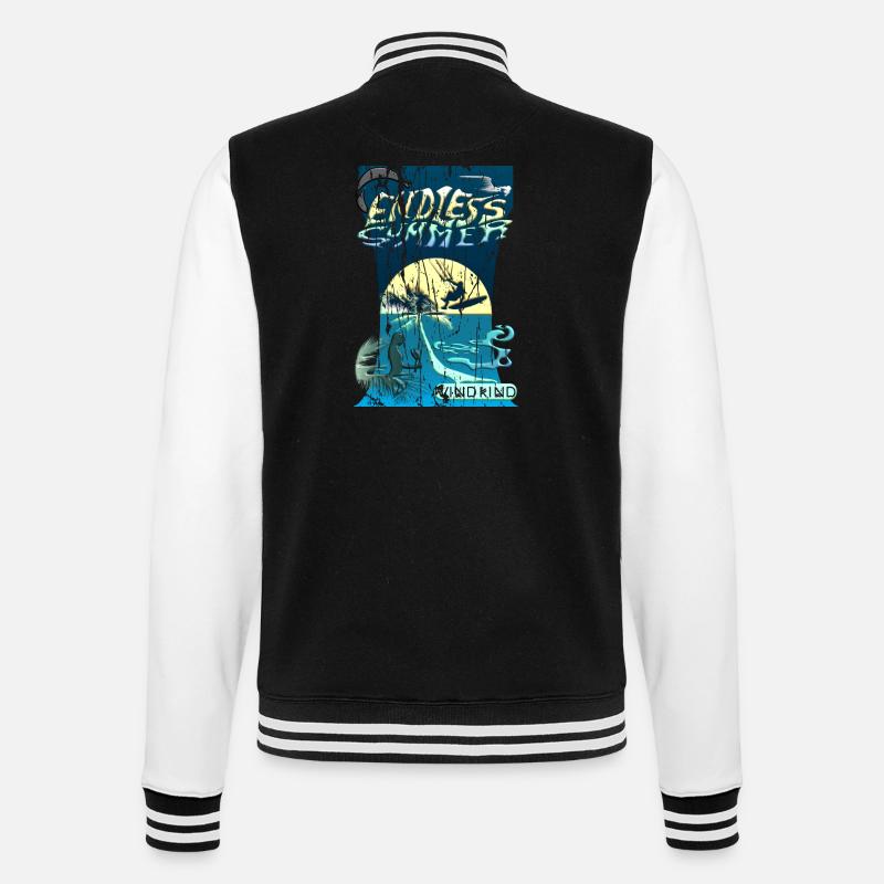 Kitesurf d’été sans fin - Veste Teddy - noir/blanc