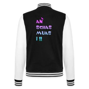 v - College-Sweatjacke - Schwarz/Weiß - Hinten - Marisol (170cm)