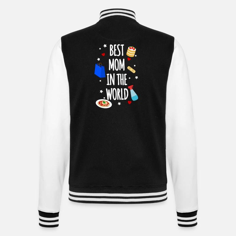 Best Mom - College Sweat Jacket - black/white