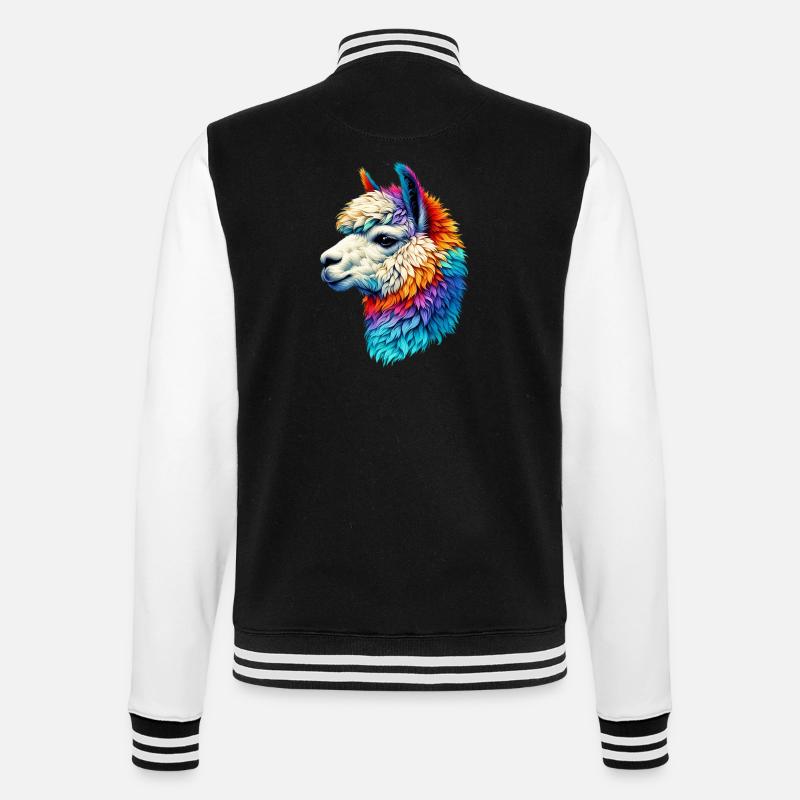 Alpaca - College Sweat Jacket - black/white