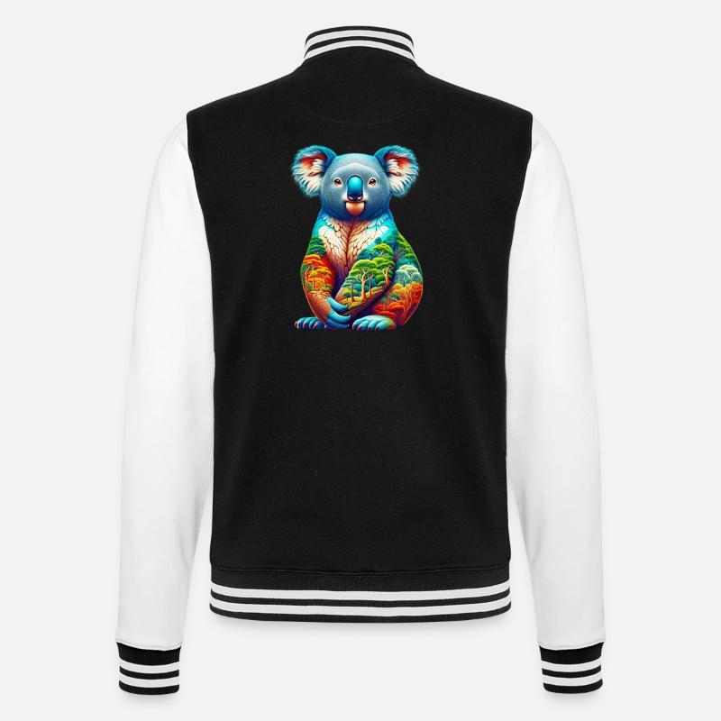 Koala - Veste Teddy - noir/blanc
