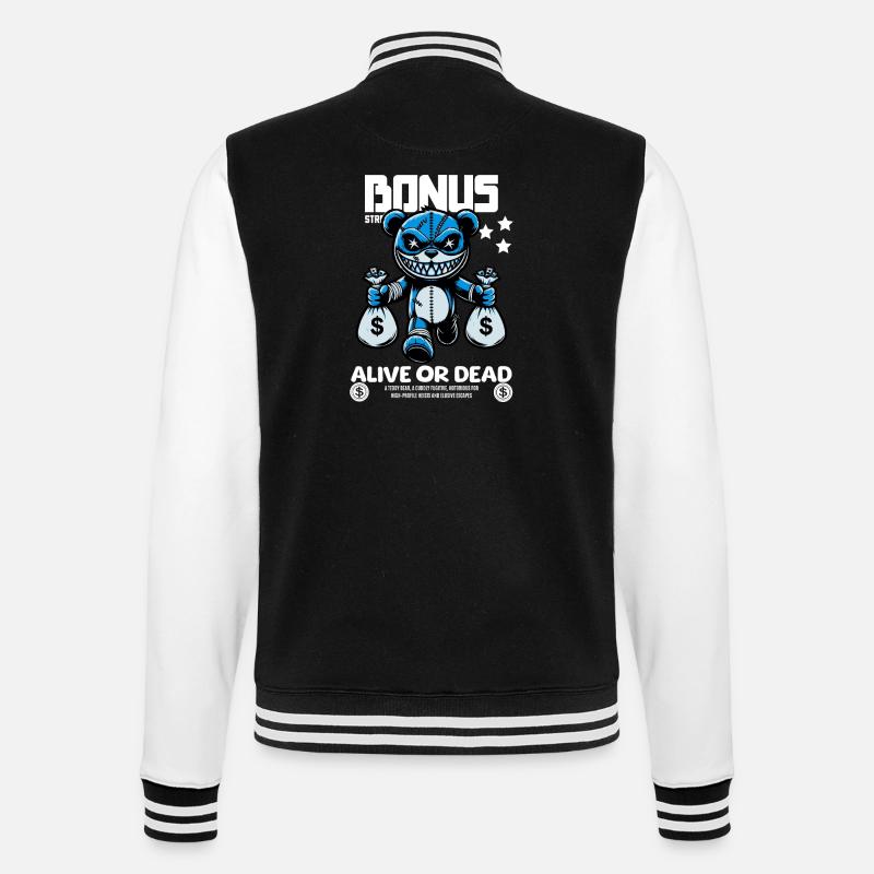 Bonus Bär – Gesucht: Lebendig oder Tot - College-Sweatjacke - Schwarz/Weiß