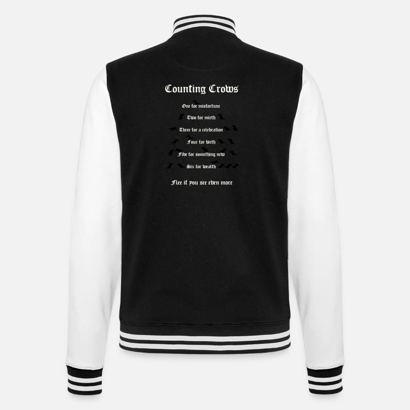 Crow Counting - College-Sweatjacke - Schwarz/Weiß