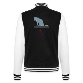 Parce que les chats - Veste Teddy - noir/blanc - Dos - Marisol (170cm)