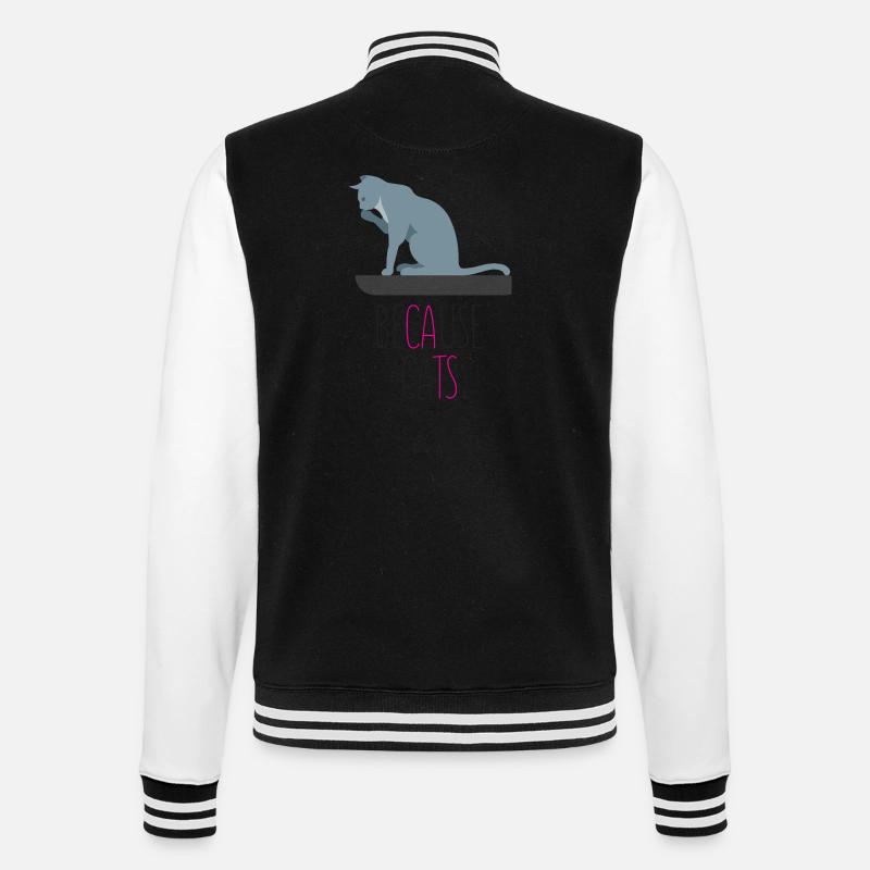 Parce que les chats - Veste Teddy - noir/blanc