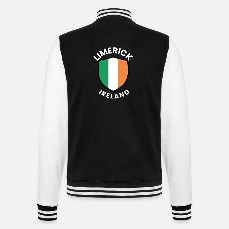 Drapeau irlandais de Limerick - Veste Teddy - noir/blanc