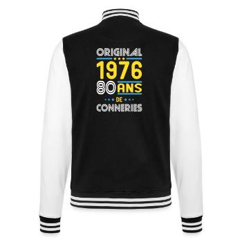 Original – 1976 – 50 ans de conneries - Veste Teddy - noir/blanc - Dos - Marisol (170cm)