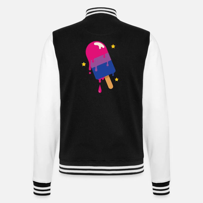 Pride Month LGBTQ - Bisexual - College Sweat Jacket - black/white