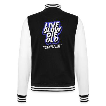 Live Slow Die Old - LSDO - Veste Teddy - noir/blanc - Dos - Marisol (170cm)