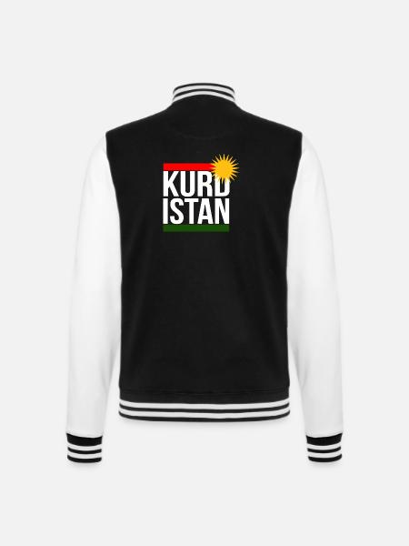 kurdistan blaken - College-Sweatjacke - Schwarz/Weiß