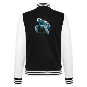 Sea turtles are simply great sea creatures - College Sweat Jacket - black/white - Back - Marisol (170cm)