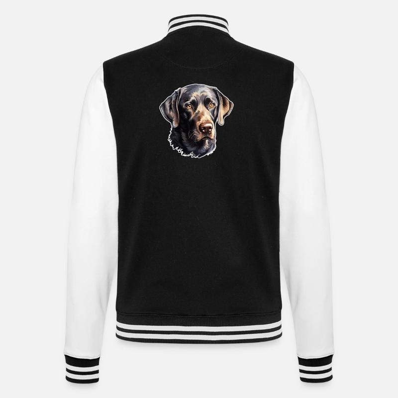 Labrador Retriever cute - College Sweat Jacket - black/white