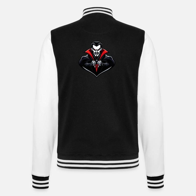 Bande dessinée vampire Halloween - Veste Teddy - noir/blanc