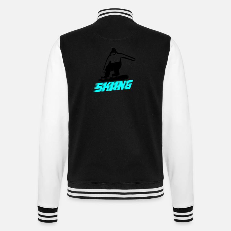 skiing - College-Sweatjacke - Schwarz/Weiß