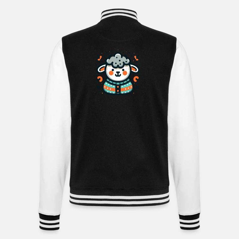 Mouton mignon dans un pull - Veste Teddy - noir/blanc