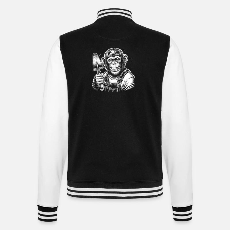 Bricklayer - College Sweat Jacket - black/white