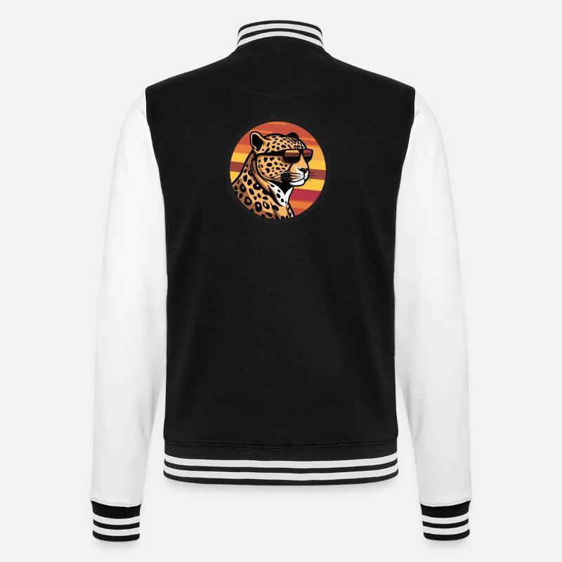 Léopard Bande dessinée Cool - Veste Teddy - noir/blanc
