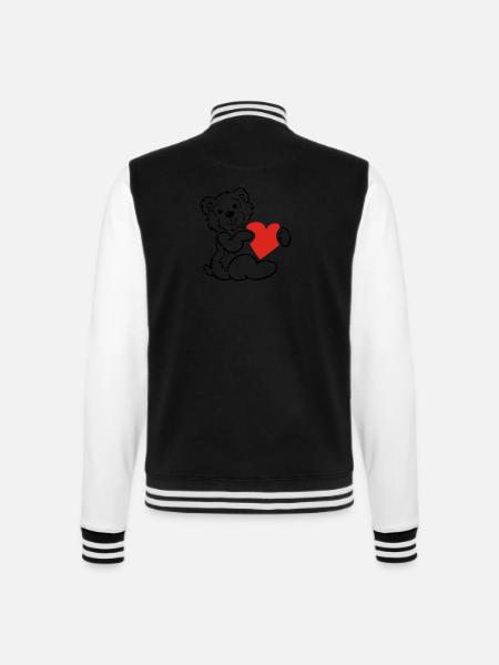 loveteddy - College-Sweatjacke - Schwarz/Weiß