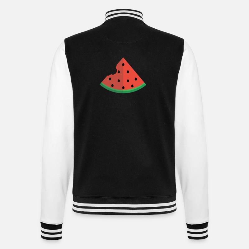 Une tranche de pastèque - Veste Teddy - noir/blanc