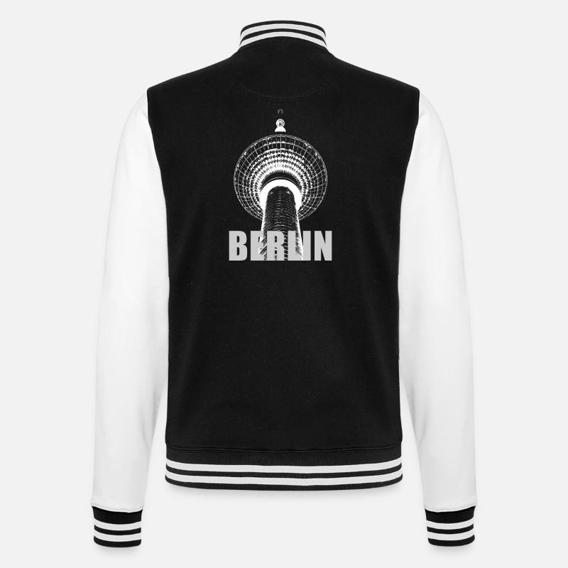 Berlin TV Tower - College Sweat Jacket - black/white