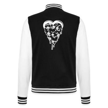 Pizza der Totenköpfe - College-Sweatjacke - Schwarz/Weiß - Hinten - Marisol (170cm)