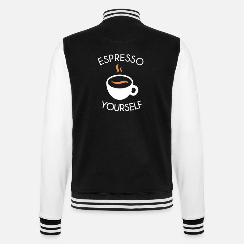 Espresso yourself - College-Sweatjacke - Schwarz/Weiß
