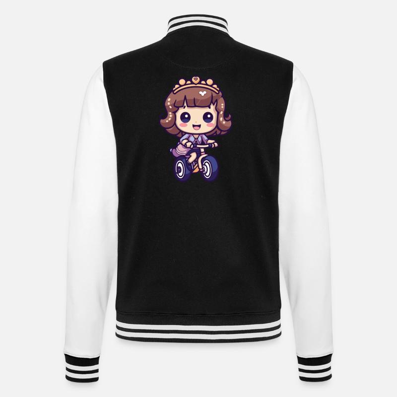 Fille De Bicyclette Mignonne - Veste Teddy - noir/blanc