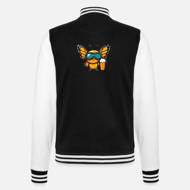 Bière d’après-ski Butterfly - Veste Teddy - noir/blanc