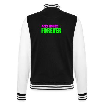 Acid house forever - College Sweat Jacket - black/white - Back - Marisol (170cm)