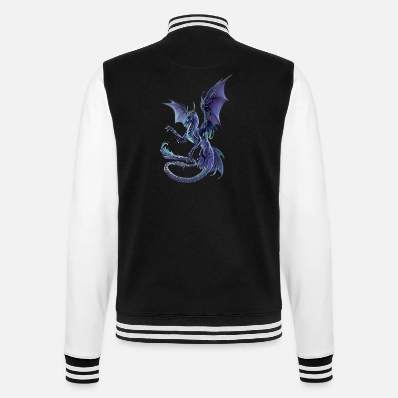 celestial dragon - College-Sweatjacke - Schwarz/Weiß
