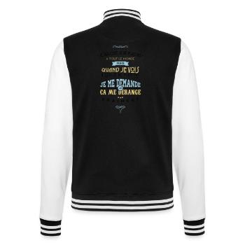 Citations made in Belgique - Veste Teddy - noir/blanc - Dos - Marisol (170cm)