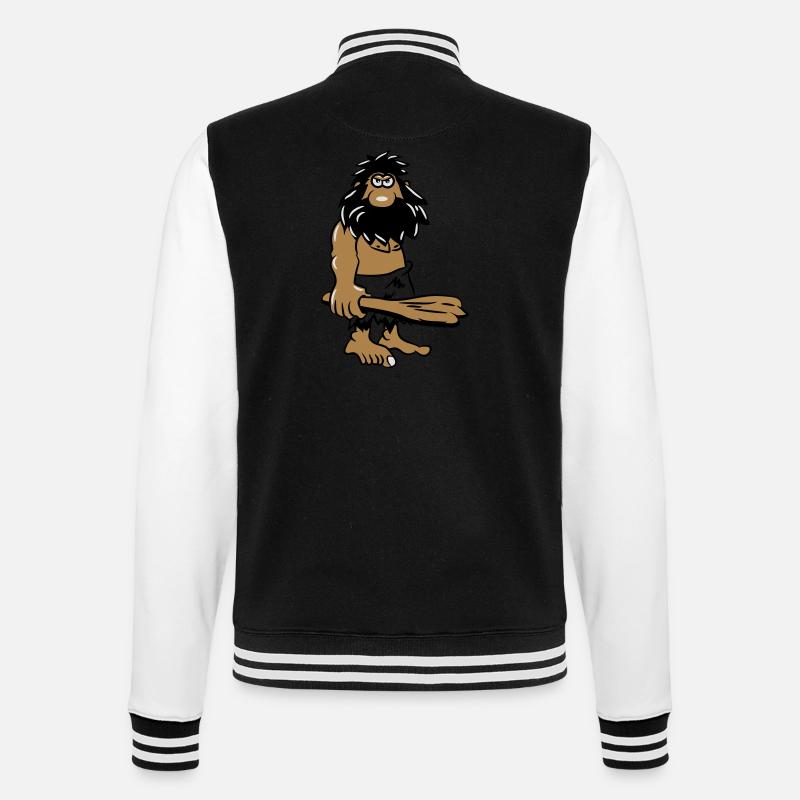 Caveman caveman funny - College Sweat Jacket - black/white