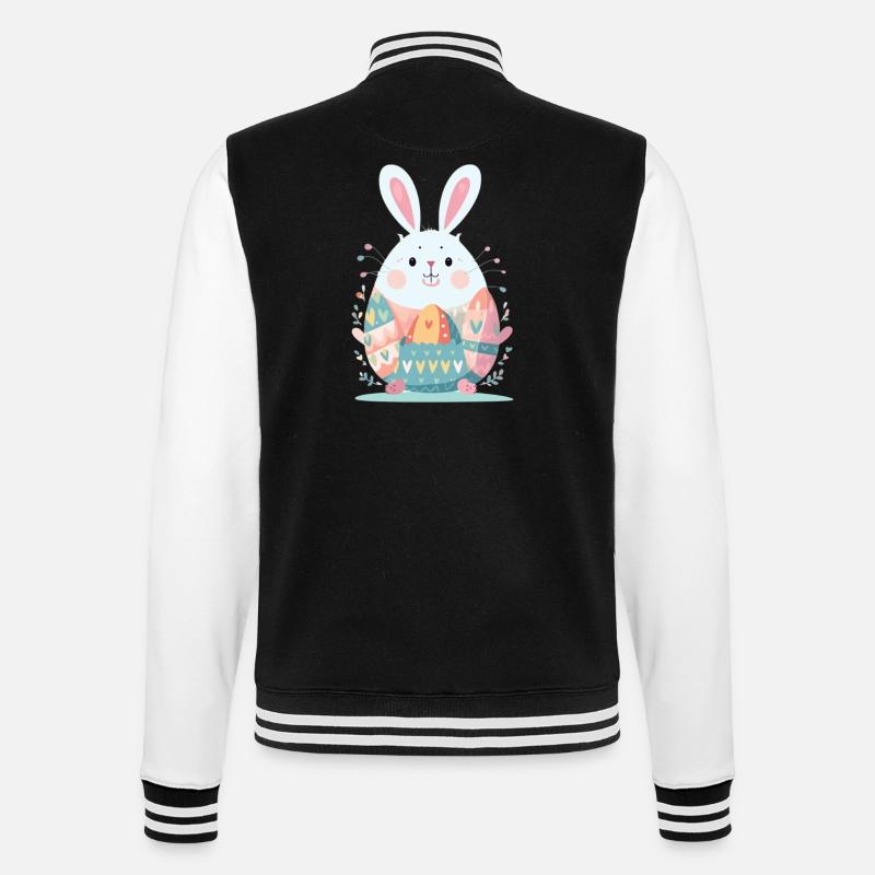 Easter Bunny - College Sweat Jacket - black/white