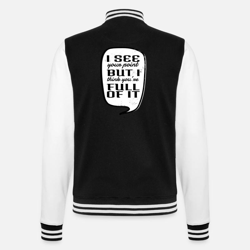 funny carpenter quotes statement hearbeat - College-Sweatjacke - Schwarz/Weiß