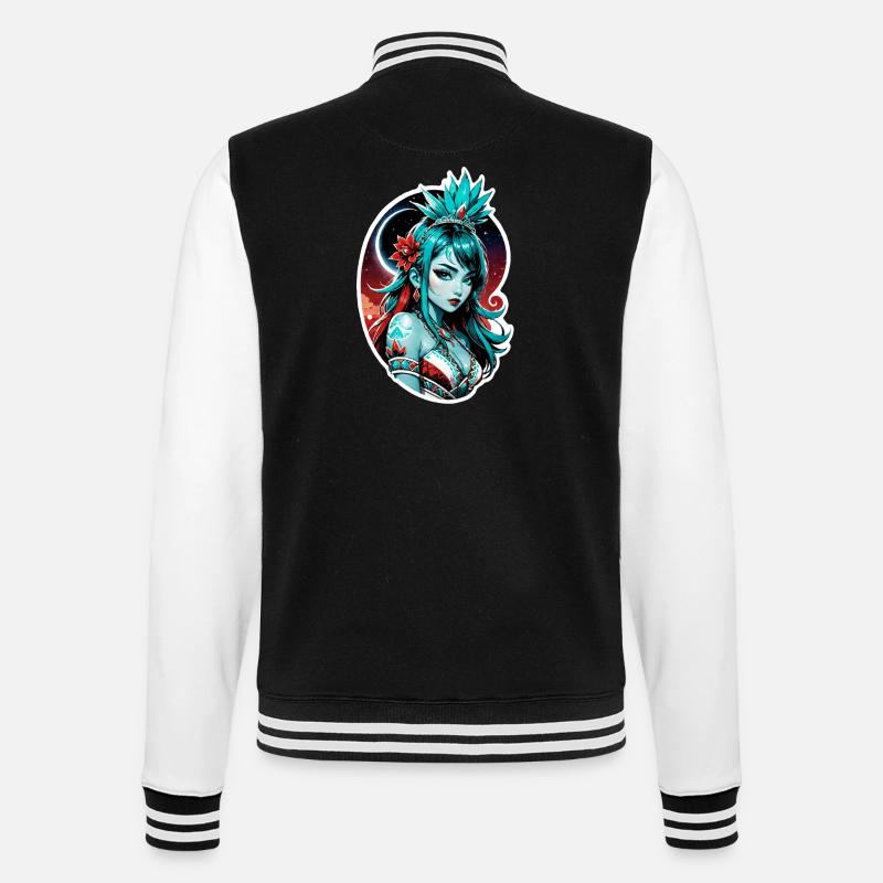 Indian Princess - Aztek - College Sweat Jacket - black/white