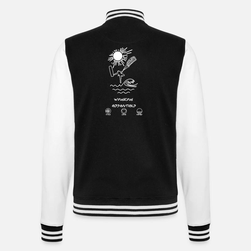 Les incontournables du KITESURF - Veste Teddy - noir/blanc