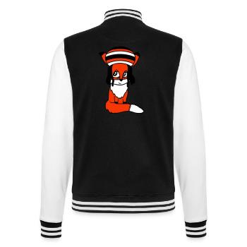 Fuchs Raggae Jamaika Hut Rasta Locken Chill Mütze - College-Sweatjacke - Schwarz/Weiß - Hinten - Marisol (170cm)