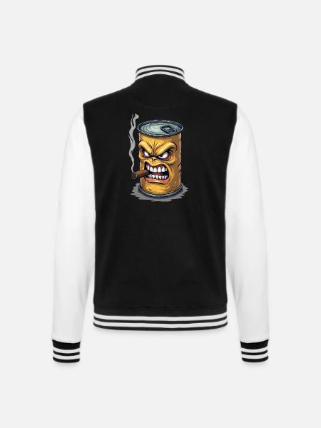 Tin - College Sweat Jacket - black/white