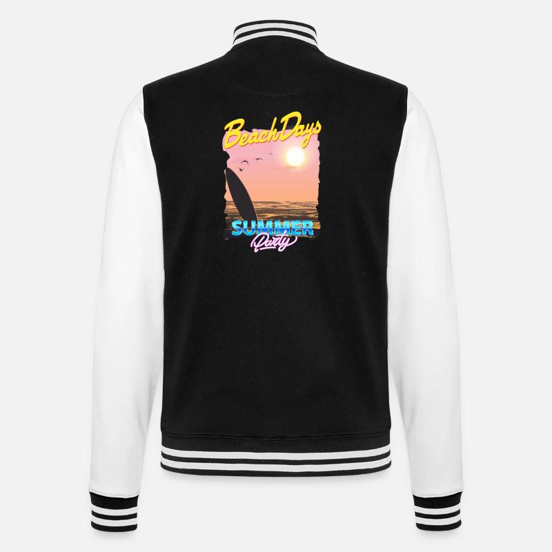 Summer Party - College Sweat Jacket - black/white