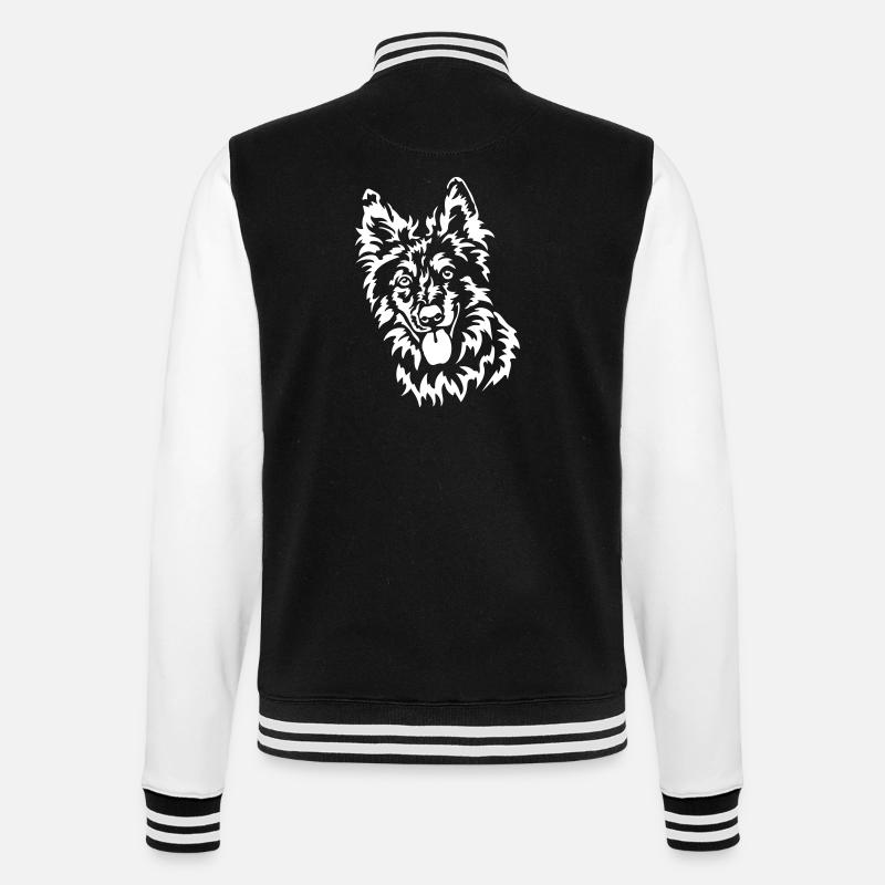 Tiger Head "Black Edition" - College Sweat Jacket - black/white