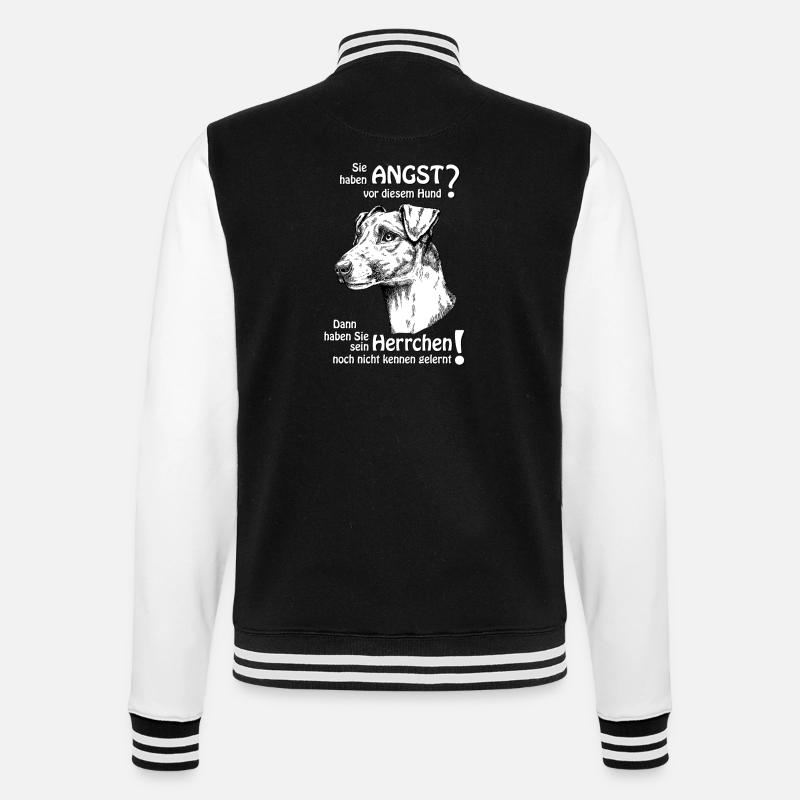 Angst vor Foxterrier? Herrchen - College-Sweatjacke - Schwarz/Weiß