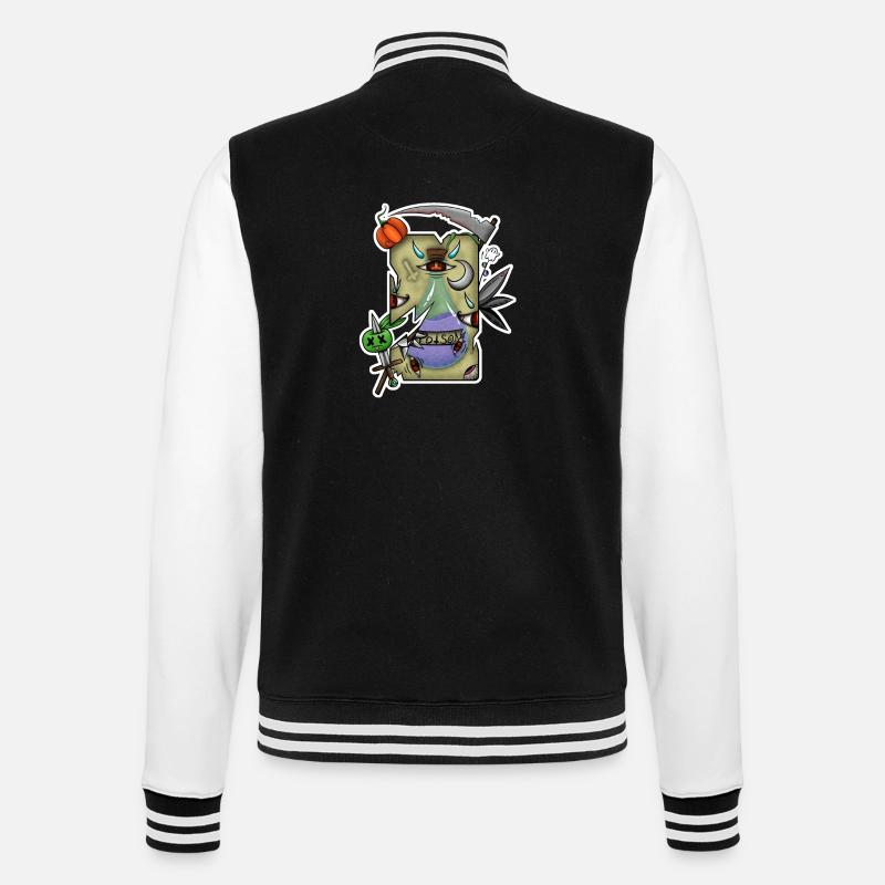 Halloween-Gift-Tarot! - College-Sweatjacke - Schwarz/Weiß