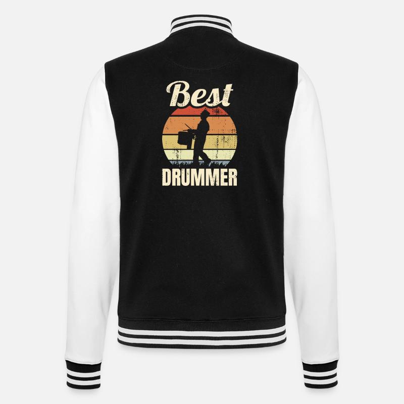 Bester Trommler - College-Sweatjacke - Schwarz/Weiß