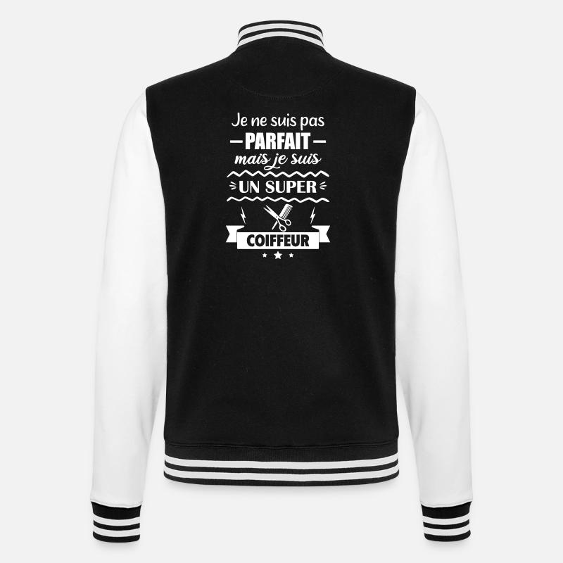 Pas parfait mais super coiffeur - Veste Teddy - noir/blanc