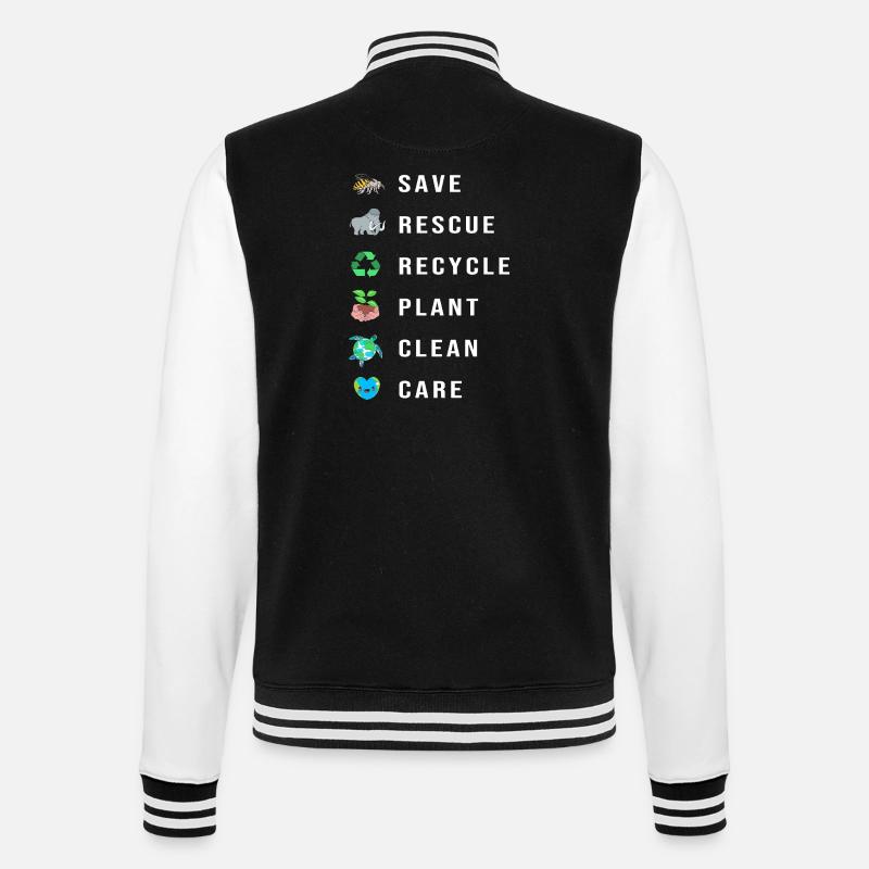 Climate change Environment Environmental protection - College Sweat Jacket - black/white